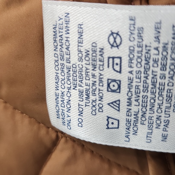 Lands' End Camel Colored Quilted Mid-Length Jacket - Size 3X - Picture 13 of 15